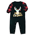 Miniatyrbild 2 av 5: Baby Julpyjamas Söta Rendier Tryck Långärmad Totem Pyjamas Set