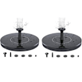 Miniatyrbillede 1 af 5: 2-pak Springvand med solceller 13 cm - Solcellefountain/vandspringvand
