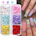 Miniatyrbilde 3 av 5: 3D Blomster Nail Dekorasjon Modell 4
