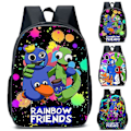 Miniatyrbild 1 av 2: REMAKE Rainbow Friends Ryggsäck Stor Kapacitet Ryggsäck Skolväska för Barn Pojke Flicka vY VB