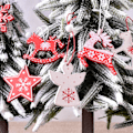 Miniatyrbillede 4 af 5: Julepynt i træ, juleklokker