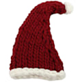 Miniatyrbild 1 av 5: Stickad tomteluva Julhatt Mjuk ull stickad julhatt Julafton dekoration stickad hatt med pompom
