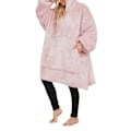 Miniatyrbillede 3 af 5: REMAKE Oversize Pullover Sweatshirt Hættetrøje Robe Kvinders Tæppe Hætte Flanel Knusende Tæppe Sweatshirt Tæppe Voksen Lys Rosa