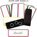 Miniatyrbillede 3 af 5: REMAKE 54-pak whiteboard magneter, 9 farver - 29 x 79 mm - skrivbare magneter