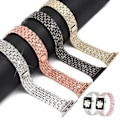 Miniatyrbillede 1 af 3: SKALO Link Armbånd Bling Apple Watch Serie 1-3 42mm - Flere farver Sort