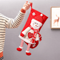Miniatyrbild 3 av 4: Stickad Julstrumpa Stereo Snögubbe Presentpåse Julafton Godisstrumpor Julgåvastrumpor för Barn