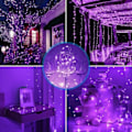 Miniatyrbillede 3 af 5: 100 LED Udendørs Lys Batteridrevet, Festlig, Bryllup, Fødselsdag, FEST, NYTÅR Dekoration, H??USER ETC (8 Tilstande, Udendørs Belysning)