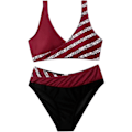 Pikkukuva 4 / 4: Urheilullinen 2-osainen bikinin yläosa push-upilla & kiiltävä stringi Viini XL
