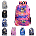 Miniatyrbild 1 av 5: Anime Pokémon Eevee Tryckt Student Skolväska Cartoonfigurer Unisex Ryggsäck [HK] Stjärnhimmel Rosa