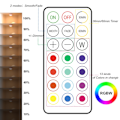 Miniatyrbillede 4 af 5: REMAKE LED-forlygter 6 stk med 2 fjernbetjeninger RGB Design mange farver sort sort
