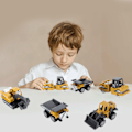 Miniatyrbillede 2 af 5: 6 stk 1:64 Konstruktionssvogn Legetøj Mini Dekoration Legering Konstruktionssvogn Bil til Børn Jul