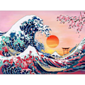 Miniatyrbild 1 av 5: REMAKE Den Stora Vågen Diamantmålning för Vuxna Nybörjare, 30x40cm Japan