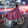 Miniatyrbilde 3 av 5: Vanntett Sykkelkappe, Unisex Sykkelponcho, Lett Sykkelregnponcho, med Hette, for Sykler, Terrengsykler, El-sykler (Rød)