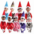 Miniatyrbillede 4 af 4: Elf Dukke Julepynt Børnegave Overraskelse Plyslegetøj Julehjort Elver Pinks Rød Farver_ai[HK] Lyseblå Dreng