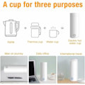Miniatyrbillede 4 af 5: Elektrisk Kande, 400ml Rejsekanden, 3 i 1 Minikanden og Minitermos, 300W Rustfrit Stål Kanden til Te, Mælk, Kaffe, Automatisk Afbrydelse...