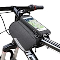 Miniatyrbillede 1 af 5: Wozinsky cykelrammepose med mobiltelefonholder 1,5L - Sort