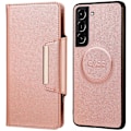 Miniatyrbillede 1 af 5: SKALO Samsung S21 FE DOLIZMA 2 i 1 Magnetisk Wallet Case - Rosè