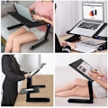 Miniatyrbillede 3 af 5: INF Smart justerbart laptopbord 17 tommer Sort