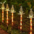 Miniatyrbillede 2 af 5: Udendørs Jule-Solcellelys (Sæt af 5), Jule-Solcellelys til Jord, til Juledekorationer, Sti & Baghave
