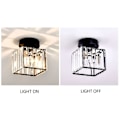 Miniatyrbilde 4 av 5: REMAKE Moderne Inngangskrystal Taklampe, E27 Mini Krystall Lysekrone, LED Taklampe Kvadratisk Lampeskjerm Lamper (Svart)