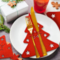Miniatyrbilde 4 av 5: #Pakke med 12 bestikkposer, dekorativ bestikkholder, juleduk, julepynt#