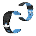 Miniatyrbillede 1 af 5: Garmin Forerunner 920XT to-farvet silikone urrem - Sort / Blå flerfarvet