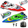 Miniatyrbilde 5 av 6: Fjernstyrte båter for racing i bassenger og innsjøer - Mini Speed Boat leker for utendørs eventyr - Elektriske båtleker for barn