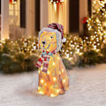 Miniatyrbillede 1 af 5: 2D Julehund med LED-lys Havedekoration med Akryl Havepæl [HK] Q8