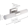 Miniatyrbilde 3 av 5: REMAKE Baderomskapbelysning, 16W krom LED speilbelysning