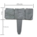 Miniatyrbillede 4 af 5: Imitationssten Havehegn Landhegn Stave Have Rustik Havearbejde Græs Hegn Tilbehør-PP Plast, 23*25cm, 20stk