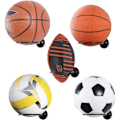 Miniatyrbild 4 av 5: REMAKE Väggmonterade Bollhållare - 2-pack Bollställ Platssparande Väggmontering Displayförvaring Fotboll Sovrumstillbehör (Svart)