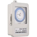 Miniatyrbilde 3 av 5: 24-timers mekanisk timer 15 minutters timer Timer IP53 Beskyttelsesklasse med batteri TB388R AC100-240V Grå