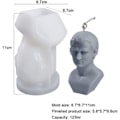 Miniatyrbillede 3 af 5: Silikon stearinlysform, 3D byste statue form, bruges til at lave gips epoxyharpiks kropslysform DIY