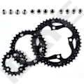 Pikkukuva 5 / 5: Kolminkertainen ketjunrengassetti 22/32/44t 3x9s Pyöreä MTB-pyörän ketjunrengas 104/64bcd