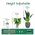 Miniatyrbilde 1 av 5: LED-plantelys for innendørs planter, fullspektrum, justerbar høyde, dimmbar og med automatisk timer. EU-kontakt