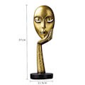Miniatyrbilde 4 av 4: Abstrakt Harpiks Ansiktsstatue For Kvinner Dristig Abstrakt Kunst Stue Soverom Hjemmekontor Studie Ansiktsdekorasjon For Kvinner