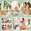 Miniatyrbilde 4 av 5: REMAKE Papirgaveposer, Brun Store Papirposer med Håndtak, Ensfarget Gaveposer til Morsdag, Bryllup, Bursdag, Gaveposer