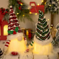 Miniatyrbilde 3 av 5: 1~4 stk 2024 Julenissen Strikket Julenisse med LED Nattelys Julepynt til Hjemmet Julen Navidad Nyttår 2025 Gave A 30cm 1 stk