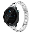 Miniatyrbillede 5 af 5: 20mm Garmin Forerunner 245 X-formet Rhinestone Armbånd - Sølv Sølvgrå