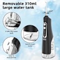 Miniatyrbilde 5 av 5: REMAKE Vannflosser for Tannrensing Oppladbar Munnskyll 4 Moduser 310ml Ipx7 Vanntett Kraftig Batteri Tanntannbørste for Hjem og Reise