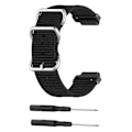 Miniatyrbillede 1 af 5: Garmin Forerunner 220 / 230 / 235 / 630 / 620 / 735 Nylon Urrem - Sort Sort