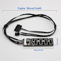 Miniatyrbillede 2 af 4: 9-pin USB header splitter med SATA strømkabel, intern USB hub udvidelse USB 2.0 splitter connector