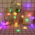 Miniatyrbillede 3 af 4: Snefnug LED-lysstreng Julepynt Til Hjemmet 2024 Julepynt Navidad Noel Julegaver Nytår 2025 Koldt Lys 2M 10LED