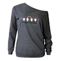 Miniatyrbillede 3 af 3: Kvindes En-Skulder Julekjole Langærmet T-Shirt Juletop Bluse M Grå