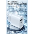Miniatyrbild 4 av 5: Dubbel USB-C Snabbladdare för Samsung, iPhone med USB-C Kabel Vit