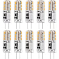 Miniatyrbild 1 av 5: REMAKE 10x G4 LED-lampor 12V AC/DC Vit ljus 6000K 2W, 24LED Dimbar Ljus - WELLNGS Vit ljus 6000K