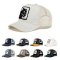 Miniatyrbillede 2 af 3: REMAKE Sort Baseballkasket i Sort Panther Mesh til Voksne Sommer Trucker Hat W-WELLNGS Guld Guld fisk