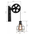 Miniatyrbillede 3 af 3: Retro væglampe Industriel væglampe Skærm Smijern Justerbar væglampe LED rød guld
