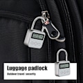 Miniatyrbillede 3 af 3: Smart Time Lås, 99 Timer Max Timing Lås med LCD Display Multifunktionel Elektronisk Rejse Timer Sølv