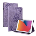Miniatyrbillede 1 af 5: Læder Etui iPad 10.2 9. Gen (2021) Sommerfugle Lilla